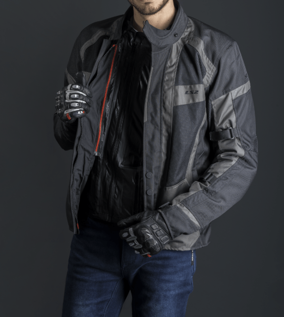 Campera LS2 Scout Hombre Negro / Gris